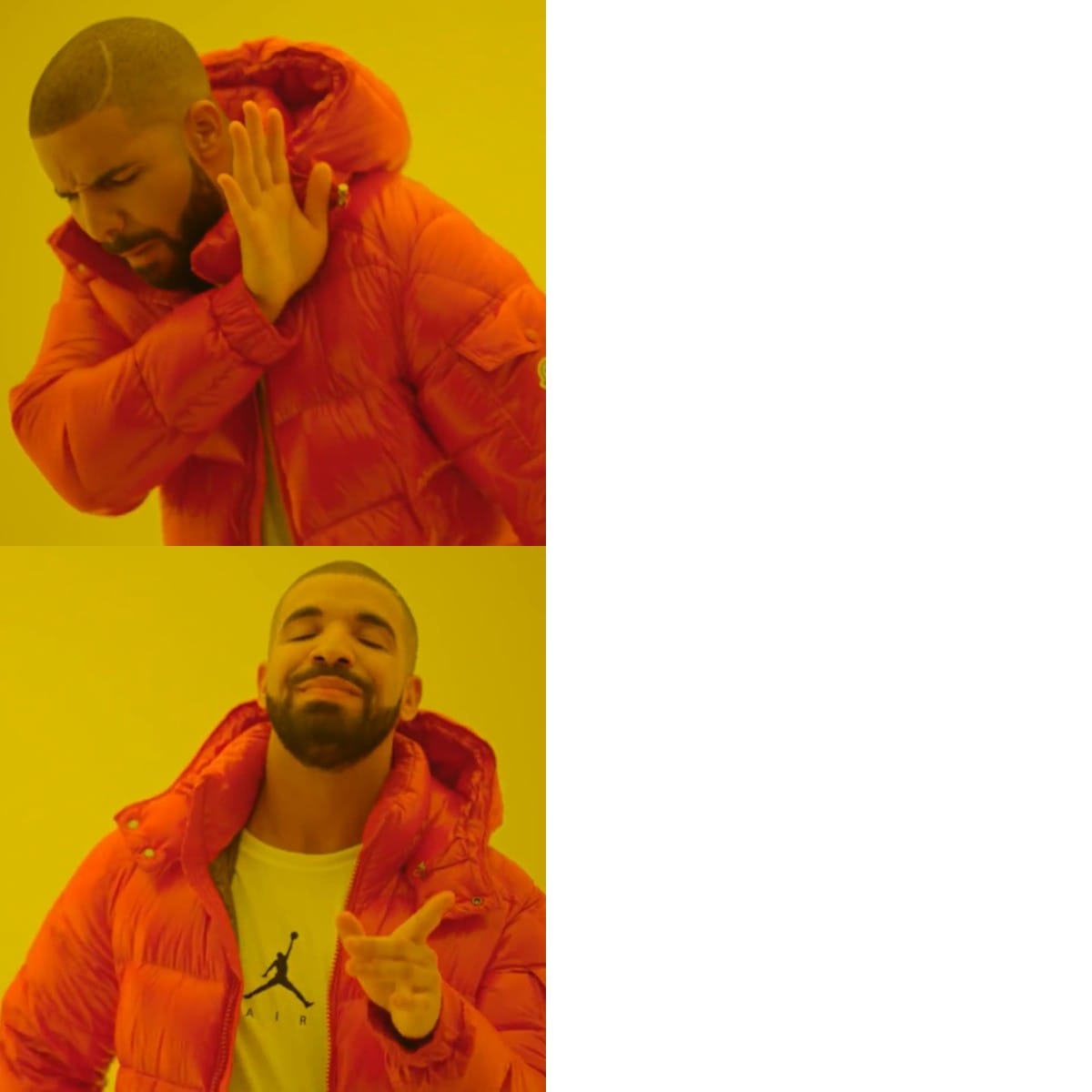 Drake Hotline Bling meme template preview