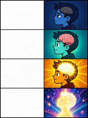 Expanding Brain meme template