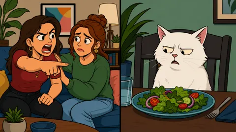 Woman Yelling at Cat